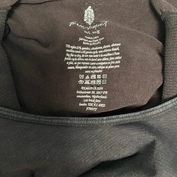 NWT Free People Good Karma Bodysuit in Washed Black - Picture 4 of 4